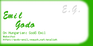 emil godo business card